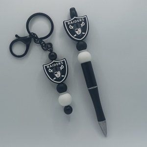 Beaded Raider Pen and Keychain Bundle